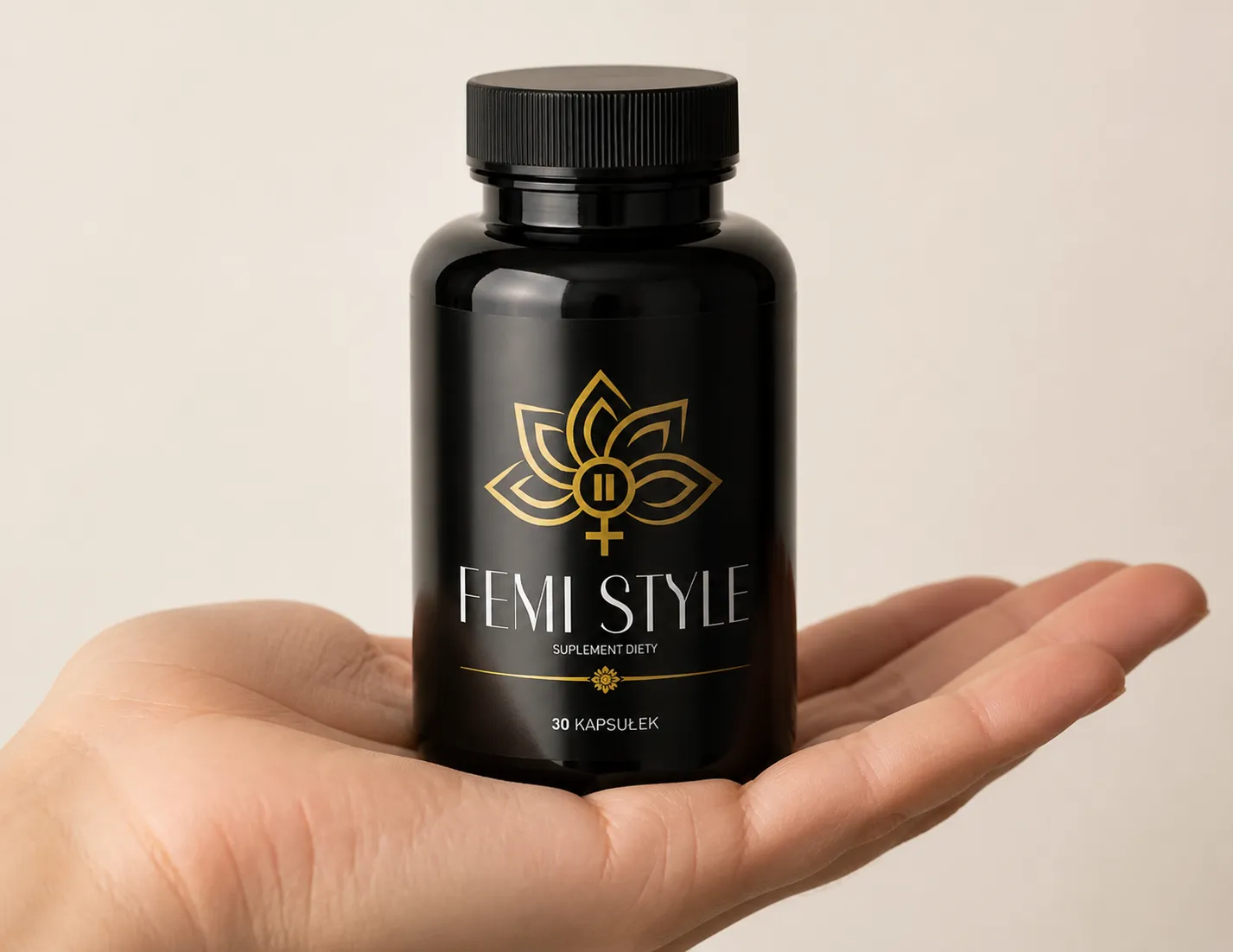Femi Style — opakowanie w dłoni