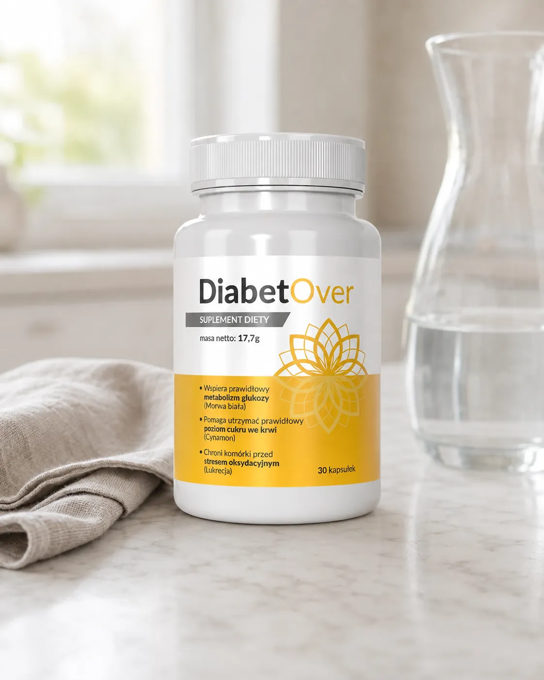 DiabetOver — opakowanie na co dzień