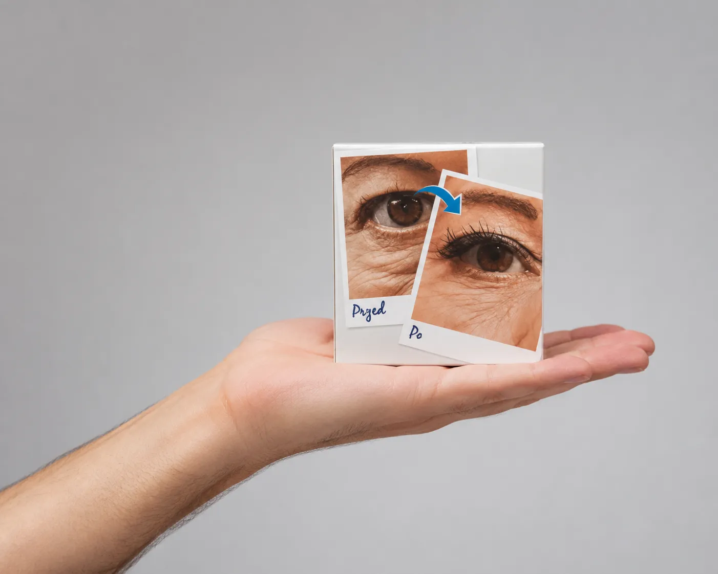Nivelage eye cream — opakowanie w dłoni