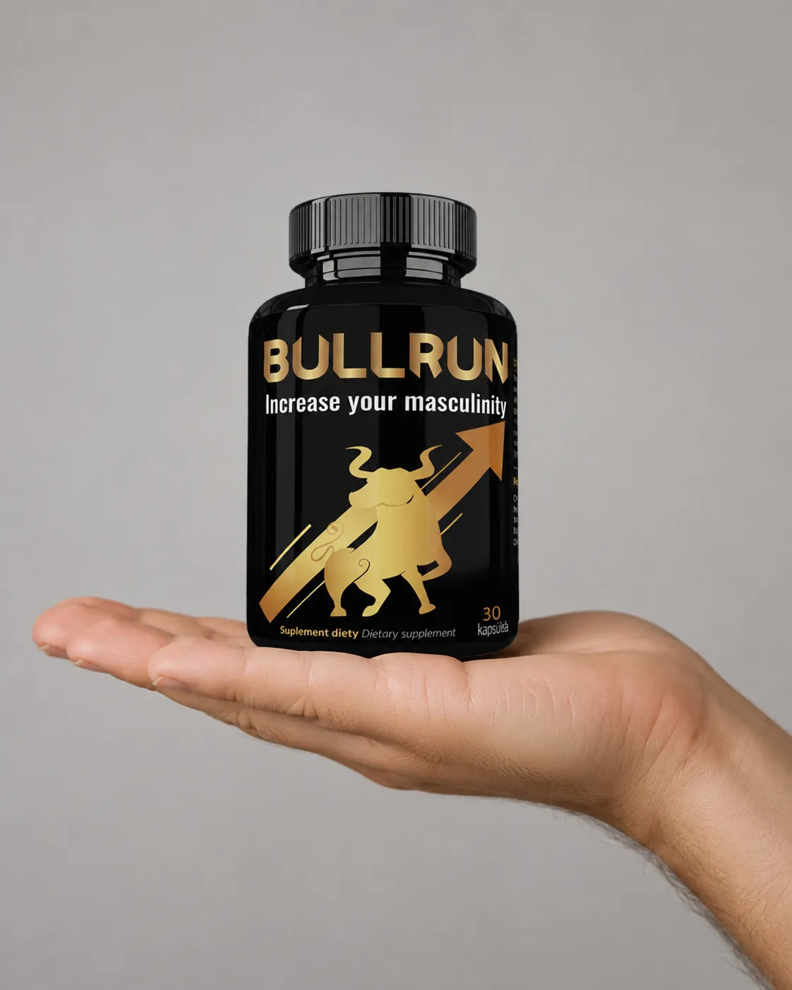 Bullrun Ero — opakowanie w dłoni