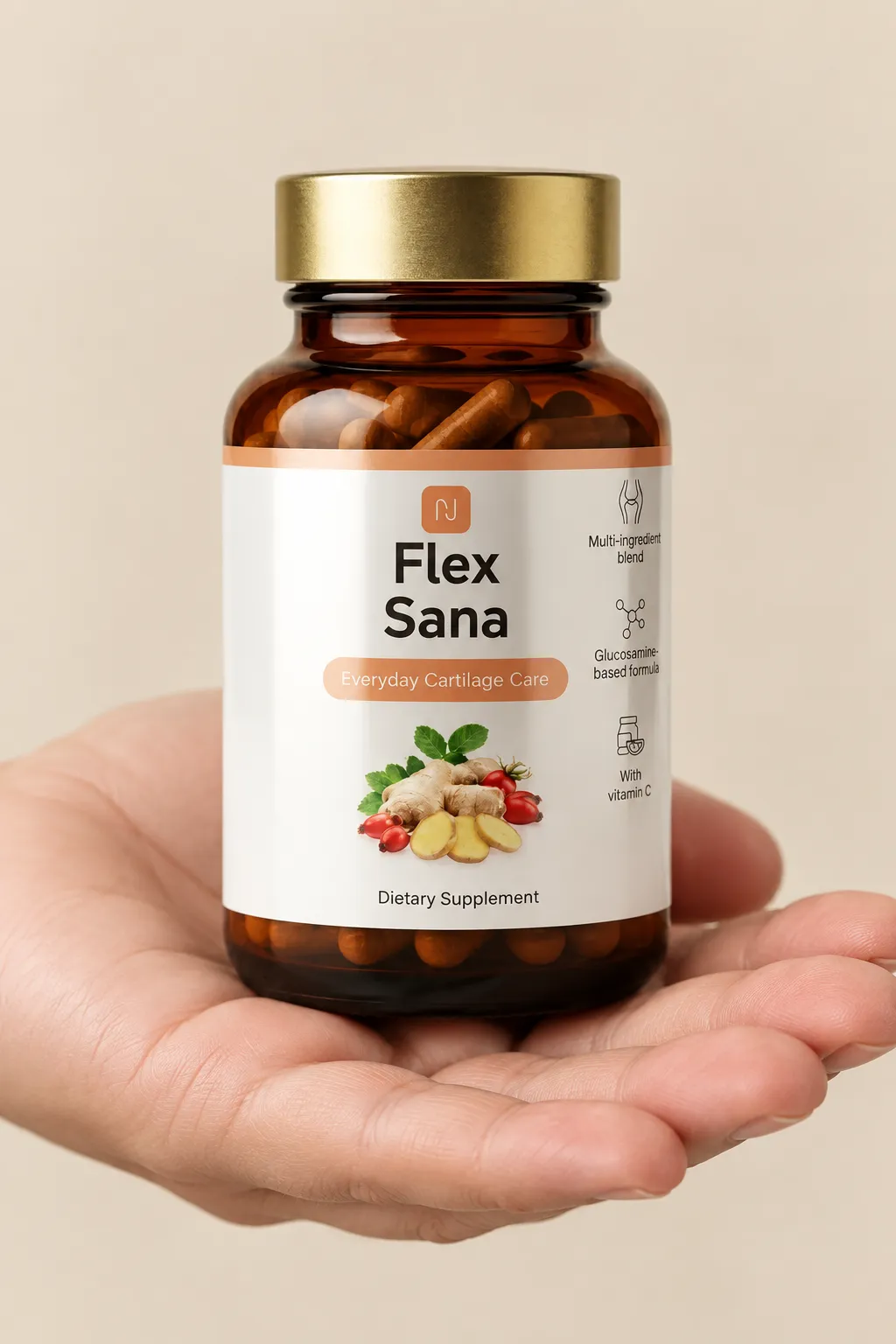 Flex Sana — opakowanie w dłoni