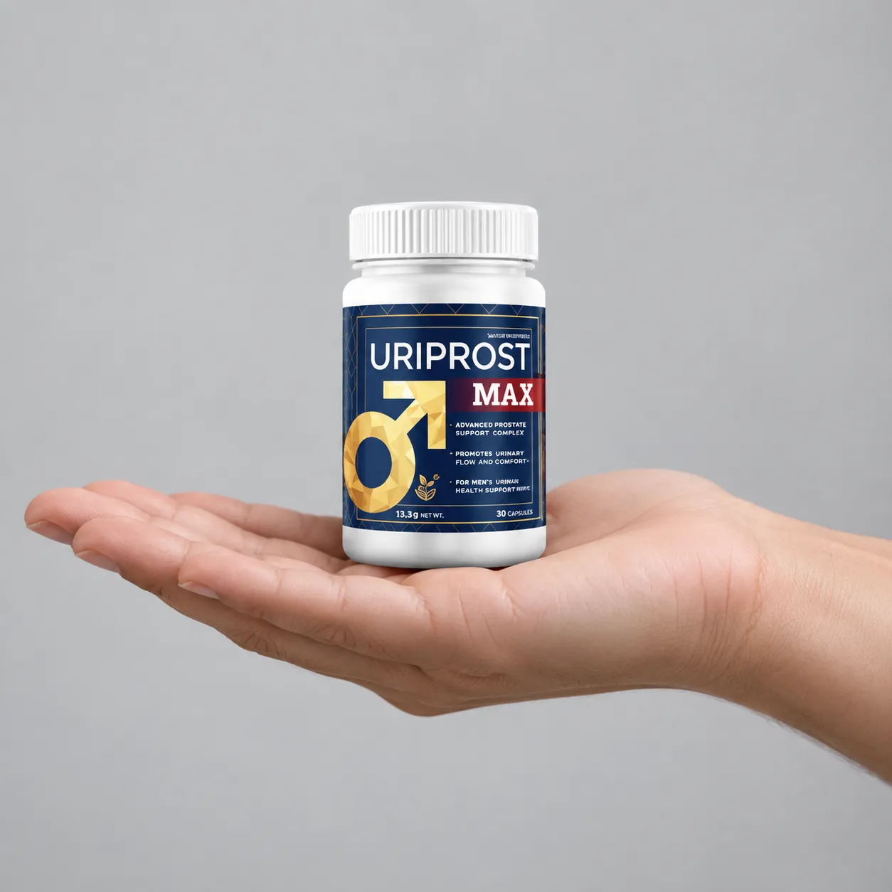 Uriprost Max 3.98 — opakowanie w dłoni